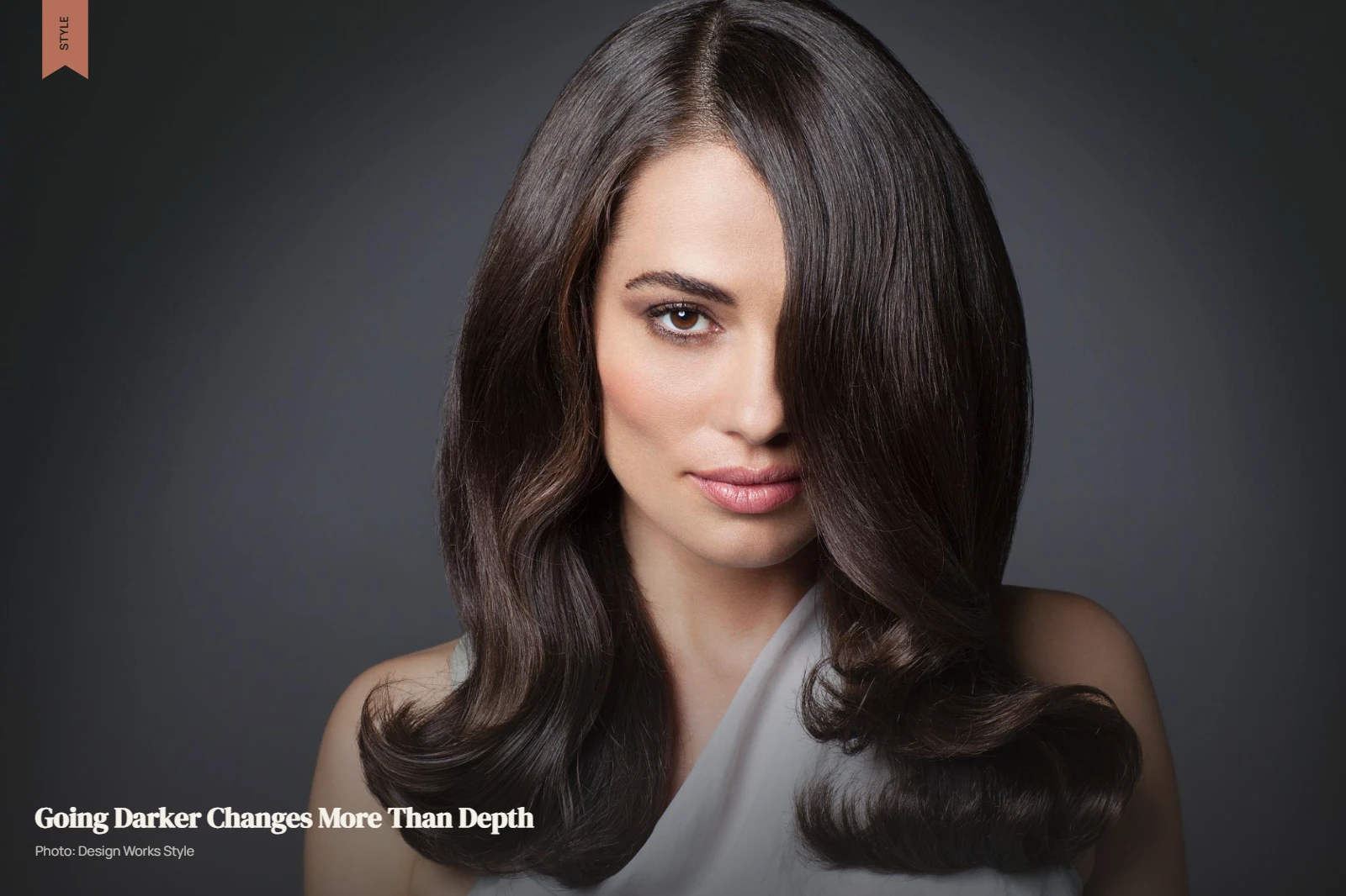Deep brunette hair with a rich dark brown finish and subtle tonal variation