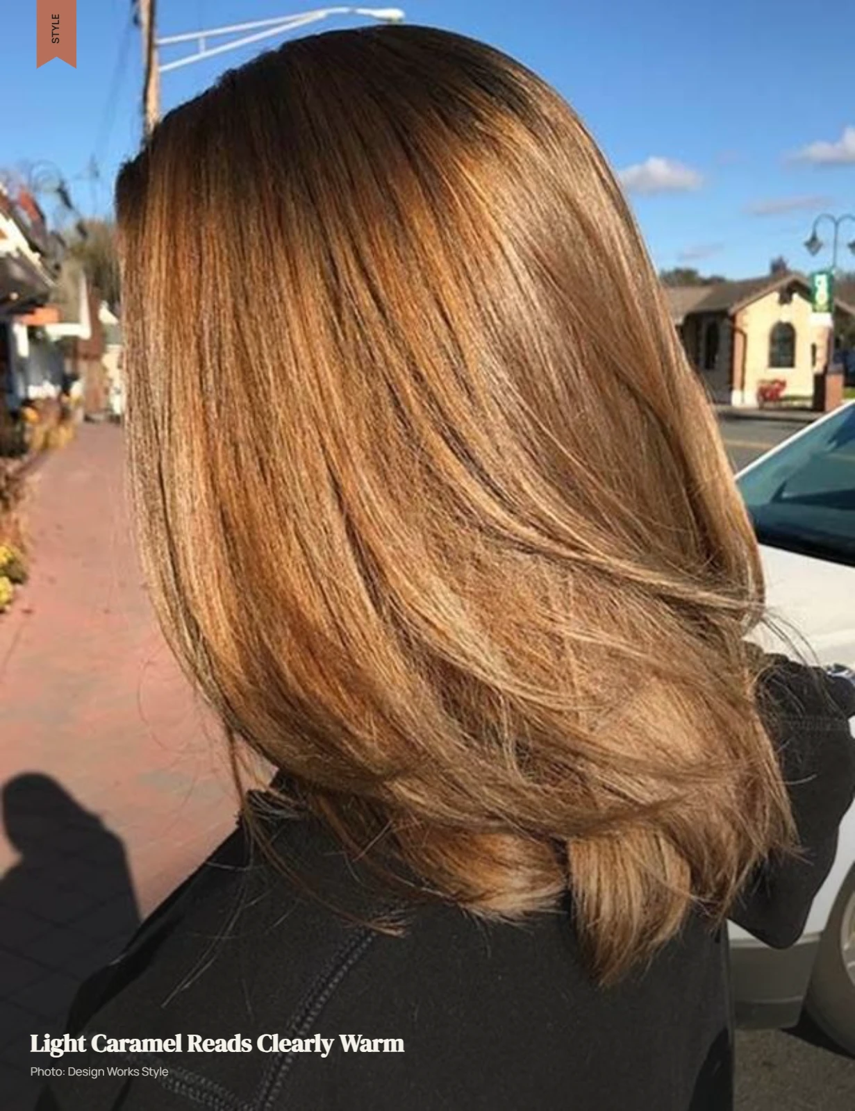 Light caramel hair with honey, beige-gold, and soft golden-brown tones