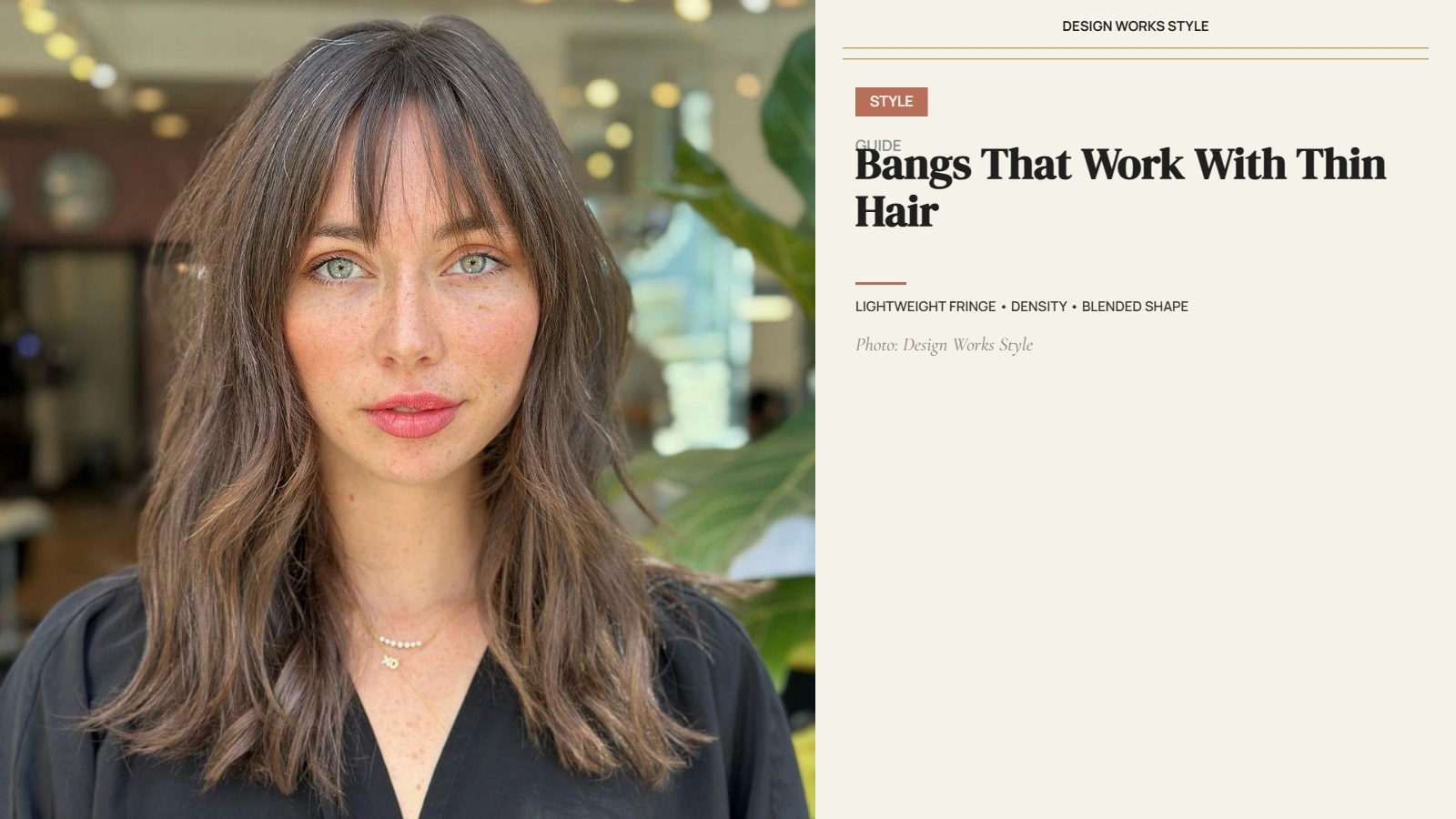 Lightweight fringe with natural root volume and longer pieces blending into the surrounding hair