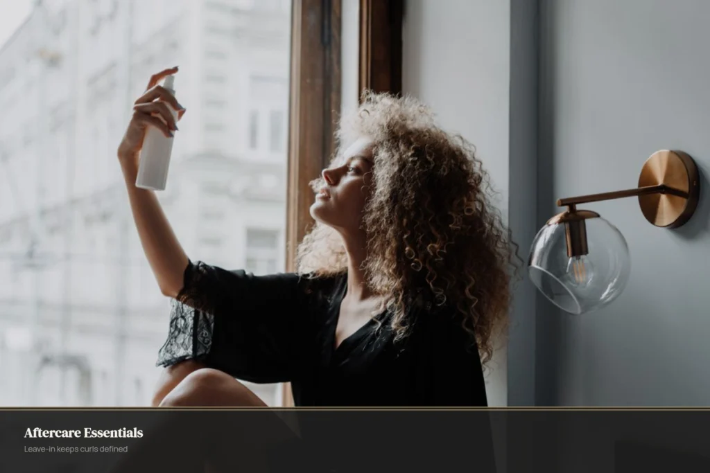 Leave-in curl care products for permed hair