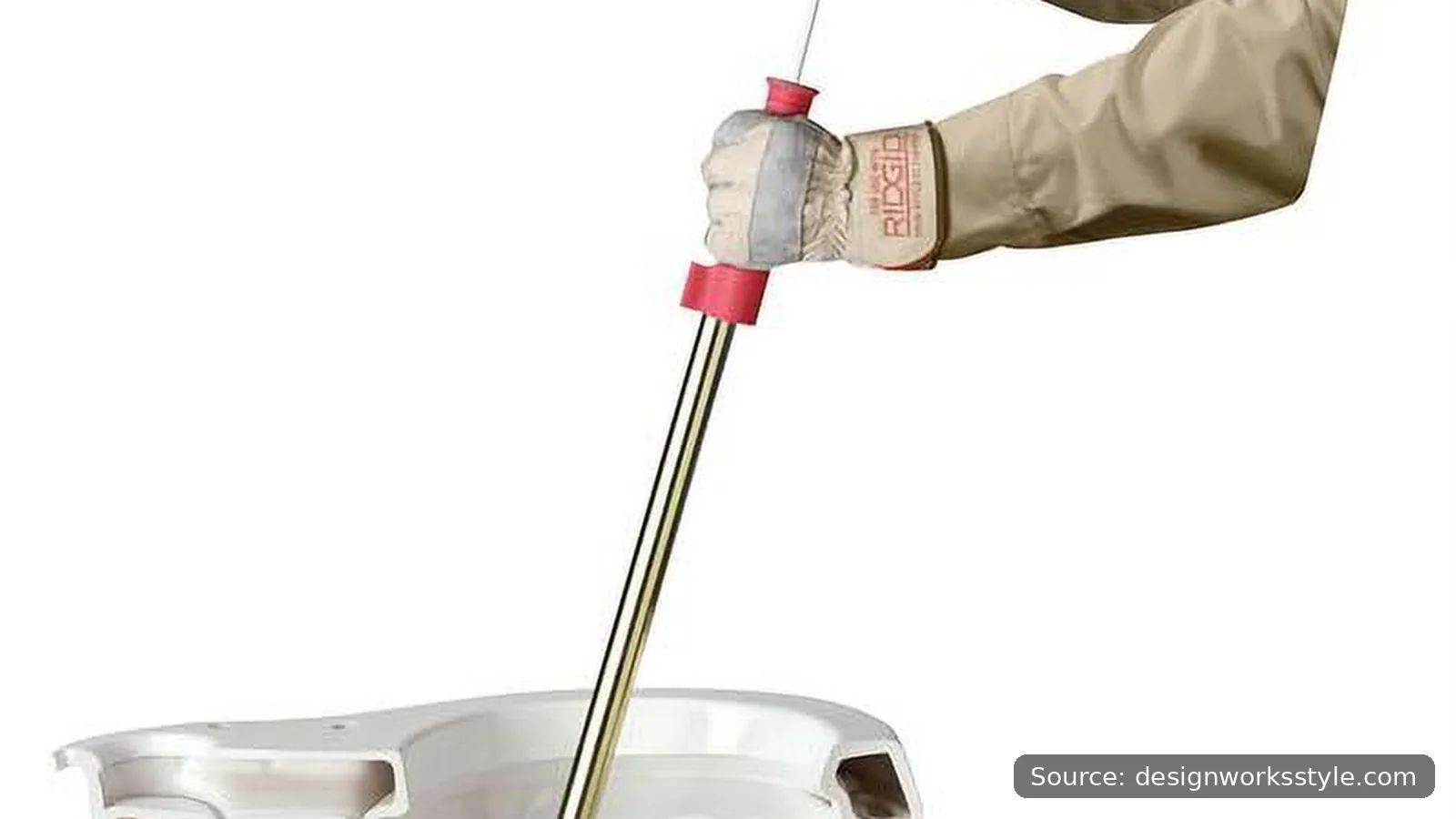 Using a toilet auger to clear a deep clog